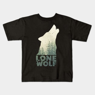 Lone wolf in the forest Kids T-Shirt